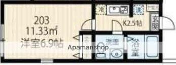 ラフィーネ西谷(1K/1階)の間取り写真