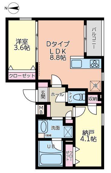 アストランセ(1SLDK/4階)の間取り写真