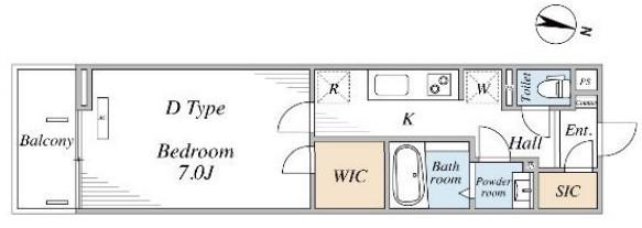 リブリ・西横浜2(1K/3階)の間取り写真