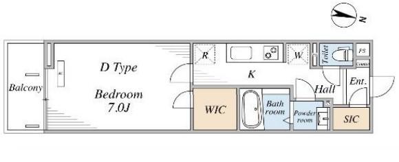 リブリ・西横浜2(1K/3階)の間取り写真