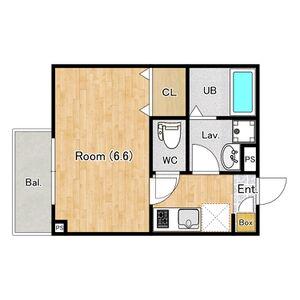 ジーメゾン大和イースト(1K/3階)の間取り写真