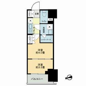 ザ・ライオンズフォーシア鶴見(2K/4階)の間取り写真