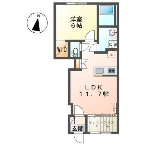 CLARITY(1LDK/1階)の間取り写真