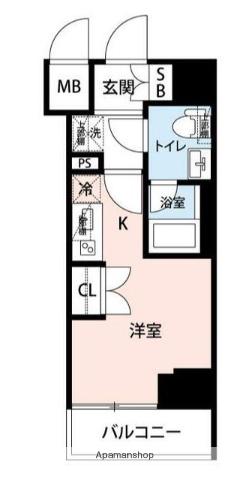 マイナビSTAY KAWASAKI AXIS ノース(1K/7階)の間取り写真