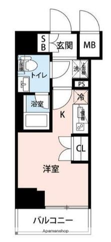 マイナビSTAY KAWASAKI AXIS ノース(1K/5階)の間取り写真