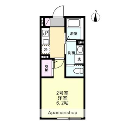ベイルームグラン海老名(1K/2階)の間取り写真
