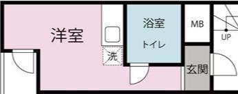 クロノス保土ヶ谷(ワンルーム/2階)の間取り写真