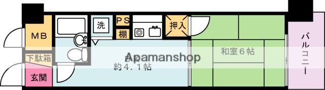 ライオンズマンション川崎大師第2(1DK/4階)の間取り写真