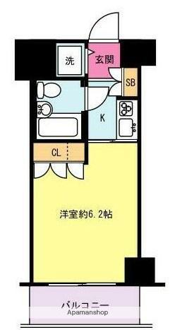 パーク・ノヴァ川崎(1K/9階)の間取り写真