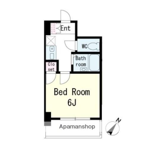 プラスパ鶴見(1K/6階)の間取り写真