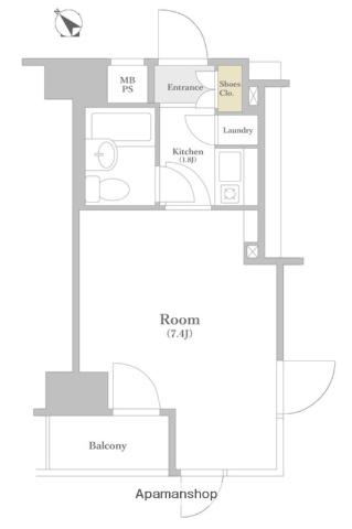 クリオ阪東橋壱番館 11階階 間取り