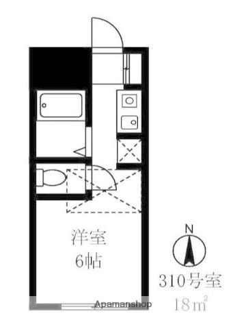 ヨコハマベイヒルズ(ワンルーム/3階)の間取り写真