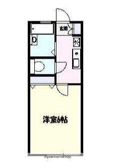 ディアコート東白楽(1K/2階)の間取り写真