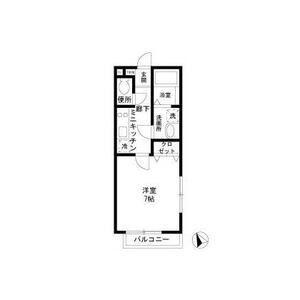 メゾン太陽II(1K/1階)の間取り写真