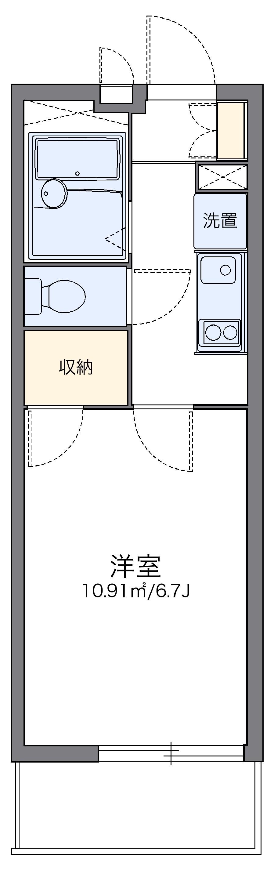 レオパレスベイサイドコート横浜 3階階 間取り