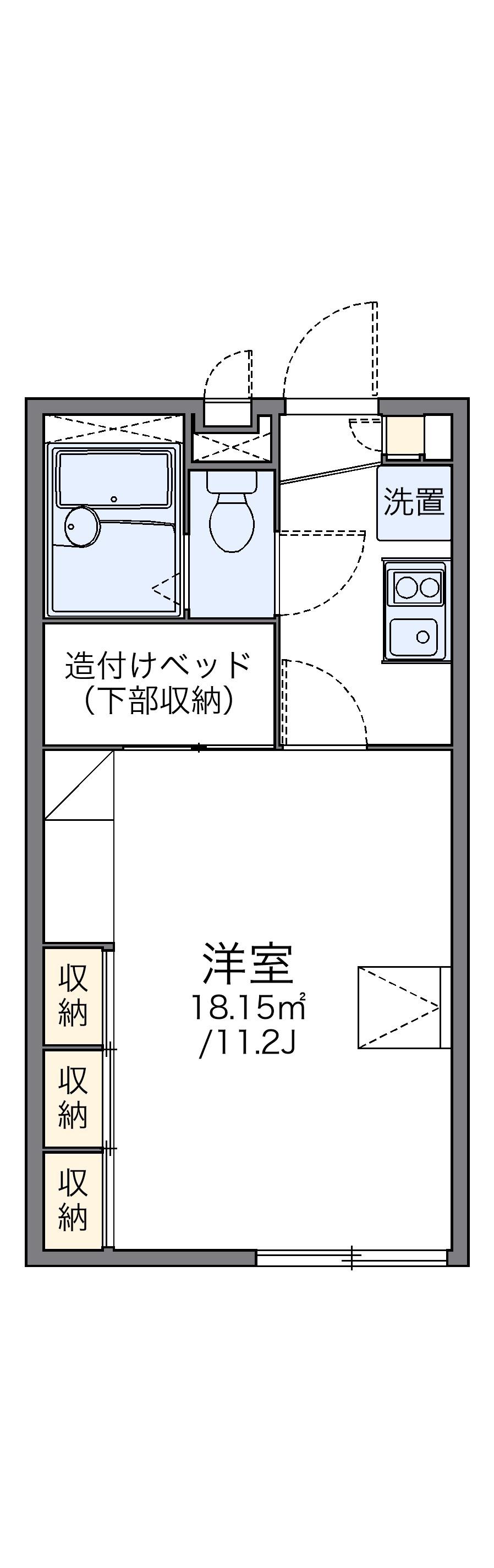 レオパレスサンシャイン K(1K/2階)の間取り写真