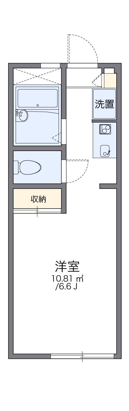 レオパレスアーク富岡Ⅱ(1K/1階)の間取り写真