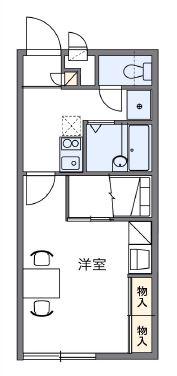 レオパレスHIRO(1K/1階)の間取り写真