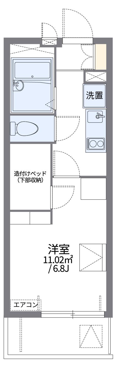 レオパレスシャルマンⅡ(1K/1階)の間取り写真