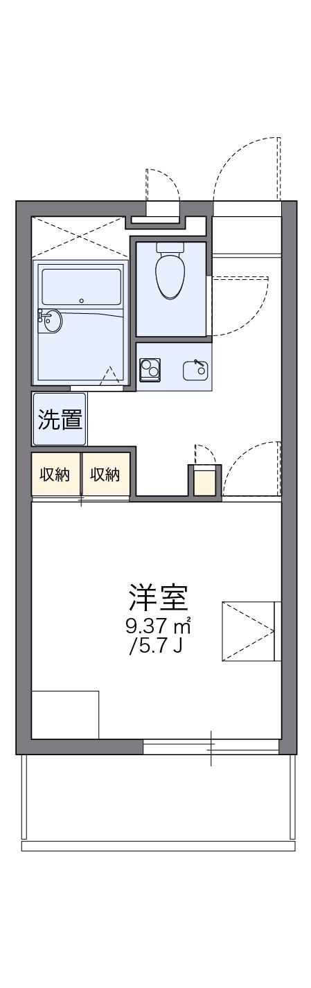 レオパレスクリーンヒルズ南戸塚(1K/1階)の間取り写真