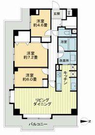 菊名レジデンシアプラザ(3LDK/4階)の間取り写真