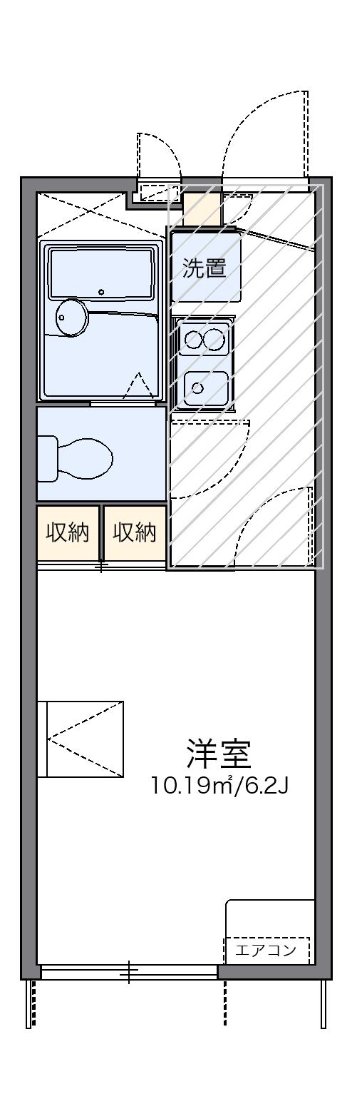 レオパレス鎌倉台(1K/1階)の間取り写真