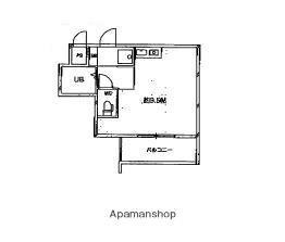 IWASAKI BLDG(ワンルーム/8階)の間取り写真