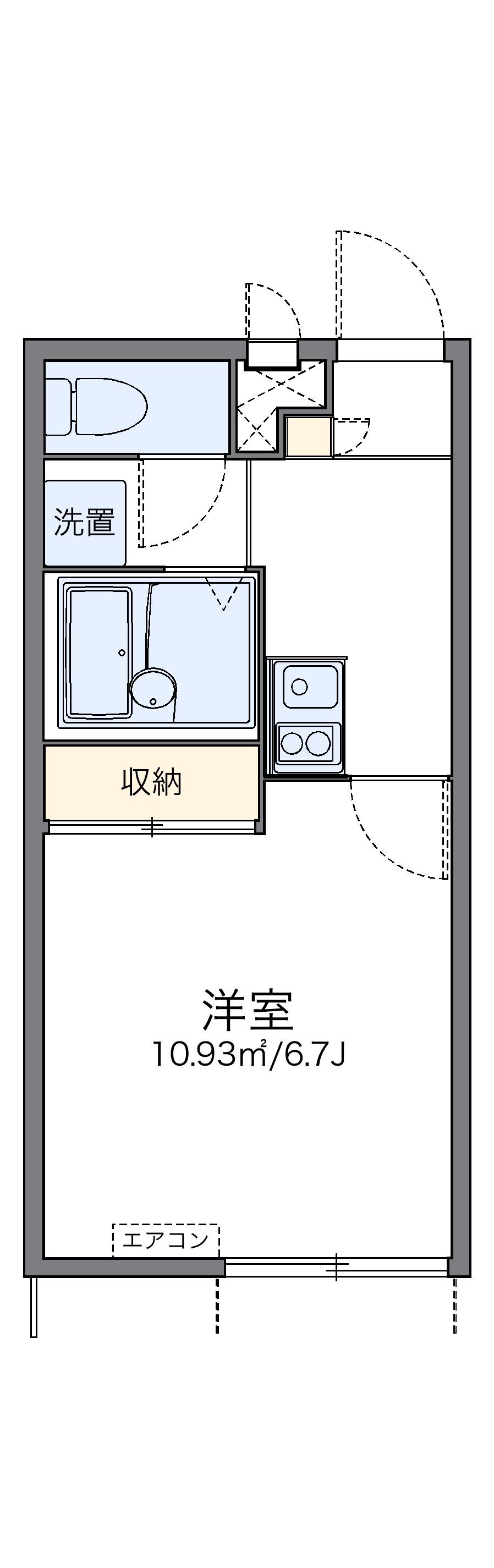 レオパレスWAKAMIYA 1階階 間取り