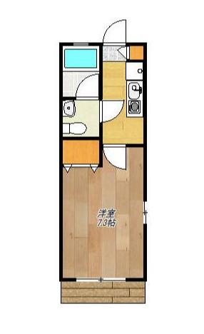 フォルティーナ日吉本町(1K/1階)の間取り写真