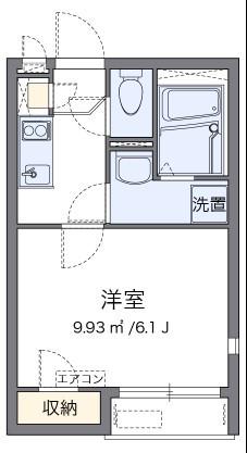 レオネクストボナール JOY(1K/1階)の間取り写真