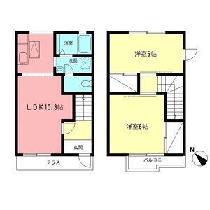 リバーサイドⅡ(2LDK)の間取り写真