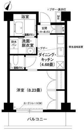 芦谷の杜(1DK/3階)の間取り写真