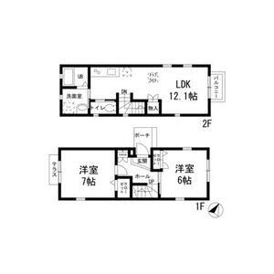 テラスパル(2LDK)の間取り写真