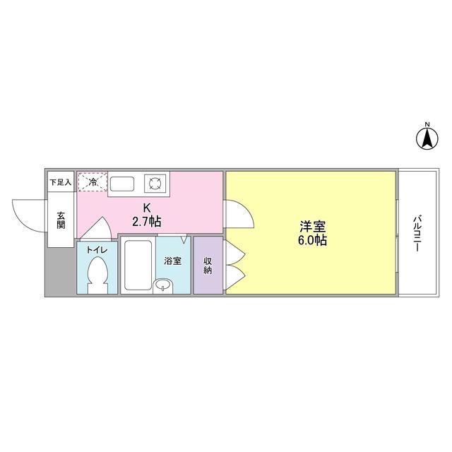 メゾン北嶺(1K/2階)の間取り写真
