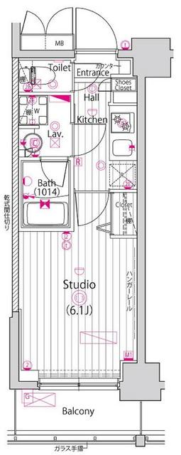 ガーラ横濱関内グランドステージ 4階階 間取り