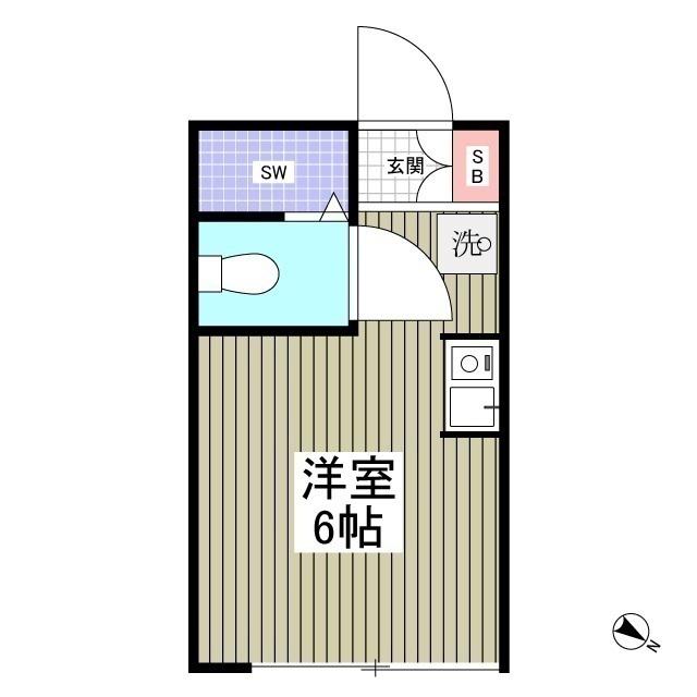 ストラーダ生麦(ワンルーム/2階)の間取り写真