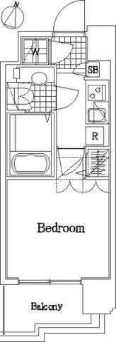 ヴェルステージ川崎(1K/6階)の間取り写真