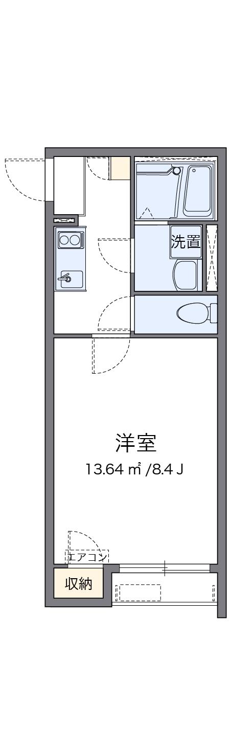 クレイノ湘南美住町(1K/1階)の間取り写真