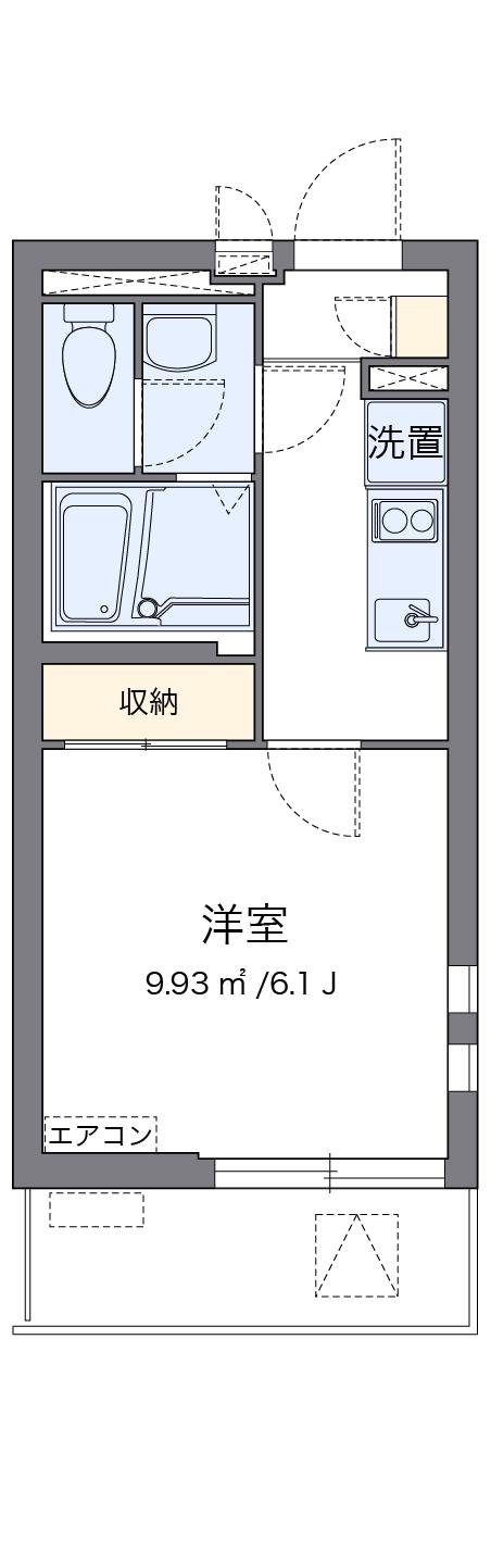 クレイノ南品川ハイツⅢ(1K/3階)の間取り写真