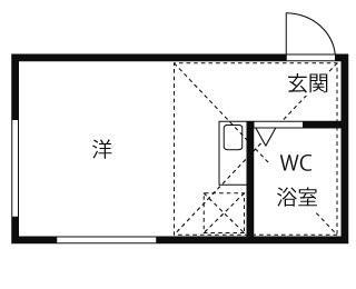 ネオステージ森弐番館(ワンルーム/1階)の間取り写真
