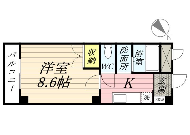 ソレイユ鵠沼 2階階 間取り