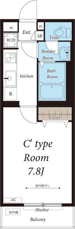 リブリ・テラ(1K/1階)の間取り写真