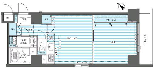 フェニックス新横濱参番館(1LDK/10階)の間取り写真
