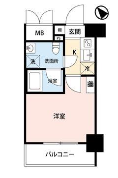 エクセリア川崎(1K/10階)の間取り写真