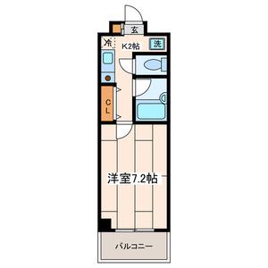 エムエーパレス日吉(1K/4階)の間取り写真