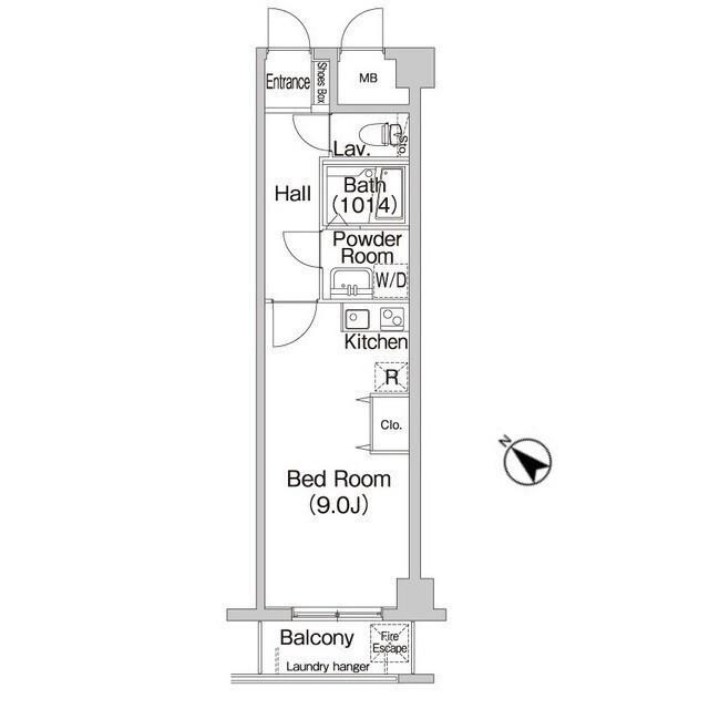コンフォリアたまプラーザ(ワンルーム/1階)の間取り写真