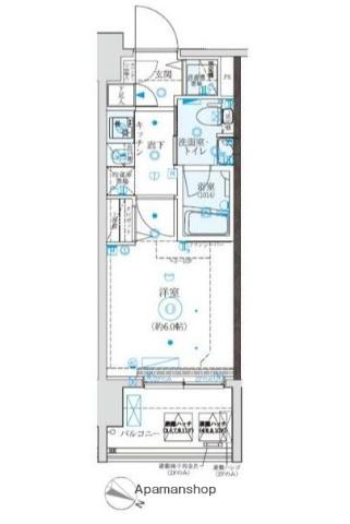 クレイシア横濱阪東橋(1K/1階)の間取り写真
