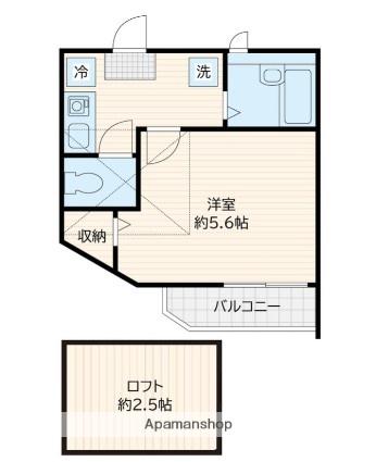 レ・セーナ上星川(1K/2階)の間取り写真
