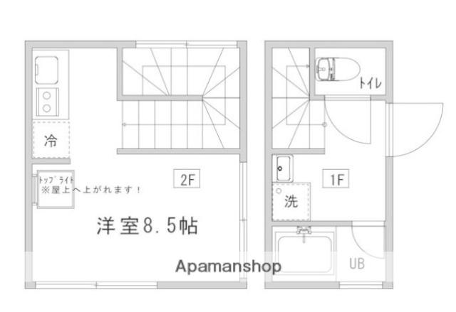 ラペジブルヨコハマ(ワンルーム/1階)の間取り写真