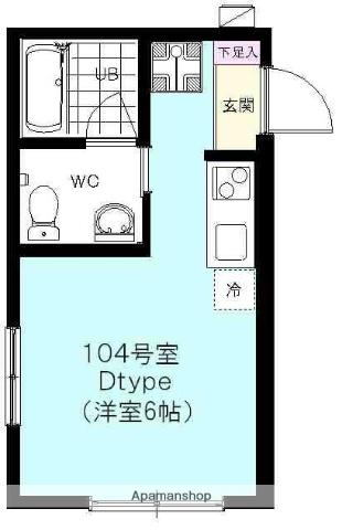 タスティ阪東橋(ワンルーム/1階)の間取り写真